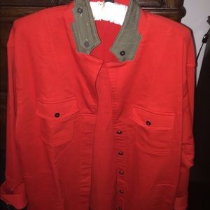 Red St Johns long coat